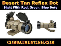 Desert Tan FDE 1x35 Red Green Blue Reflex Dot Sight