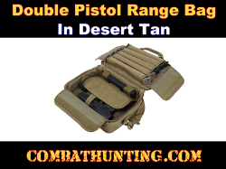 Double Pistol Range Bag Tan