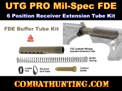AR15 Mil-Spec 6 Position Buffer Tube Kit Fde Cerakote UTG PRO