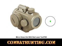 Micro Green Dot With Red Laser Tan/FDE