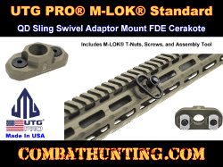 UTG PRO® M-LOK® Standard QD Sling Swivel Adaptor Mount FDE Cerakote