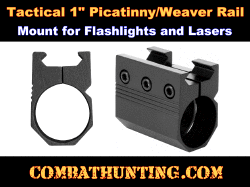 1 inch Picatinny Rail Mount for Flashlight or Laser Sight