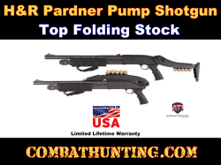 H&R Pardner Pump Protector Shotgun 12Ga Tactical Top Folding Stock