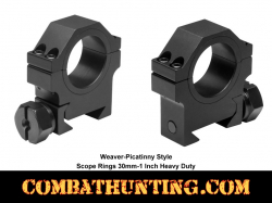 30mm Weaver Scope Ring With 1" Insert Heavy Duty