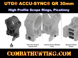 UTG ACCU-SYNC QR 30mm High Profile Scope Rings Picatinny