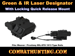 Green & IR Laser Designator With QR Mount Black