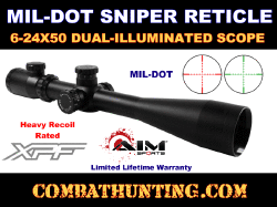 XPF 6-24X50 Rifle Scope Dual Illuminated Mil-DOT