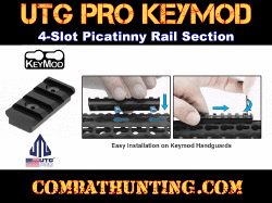 UTG PRO 1.57" 4 Slots Keymod Picatinny Rail Section