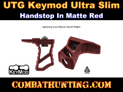 UTG Keymod Ultra Slim Handstop Matte Red