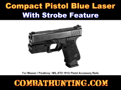 Compact Pistol Blue Laser Sight With Strobe