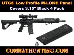UTG® Low Profile M-LOK® Panel Covers 3.15" Black 4 Pack
