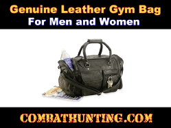 Genuine Leather Gym Bag - Leather Duffle Bag