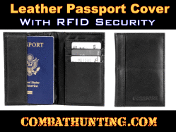 Leather Passport Cover With RFID Security