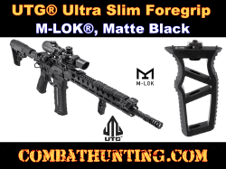 UTG® Ultra Slim Foregrip M-LOK® Matte Black Skeletonized