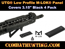 UTG® Low Profile M-LOK® Panel Covers 3.15" Black 4 Pack
