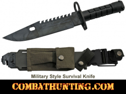 Military Style Survival Knife With Sheath