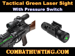 Tactical Green Laser Sight With Picatinny/Weaver Mount & Pressure Switch
