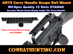 UTG AR15 Carry Handle Rail Mount, 12 Slots STANAG