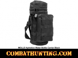 MOLLE Hydration Water Bottle Carrier Pouch Black