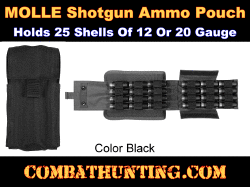 25 Round Shotgun Shell Reload Ammo Pouch Molle Black