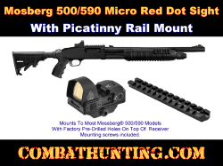 Mossberg 500/590 Reflex Micro Red Dot Sight With Picatinny Rail Mount