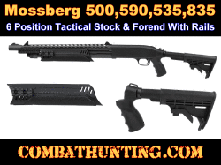 Mossberg 500,590,535,835 Tactical Stock, Pistol Grip & Forend With Rails