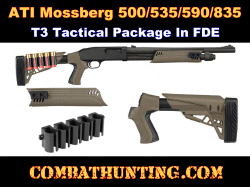 Mossberg 500,535,590,835 T3 Tactical Stock Package In FDE