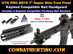 UTG PRO AR-15 7" Super Slim Free Float Keymod Compatible Rail Handguard