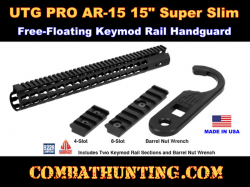 UTG PRO AR15 15  Super Slim Free Float Keymod Compatible Rail 