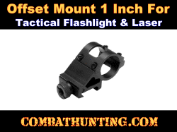 Picatinny Offset Flashlight Mount For 1-Inch Flashlight/Laser