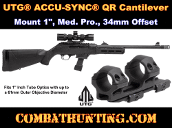 UTG ACCU-SYNC QR Cantilever Scope Mount 1" Med Profile 34mm Offset
