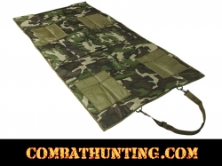 Roll Up Padded Shooting Mat Woodland Camo