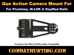 Action Camera Gun Mount For Picatinny KeyMod M-LOK Rail Gopro Compatible