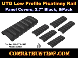 UTG Low Profile Picatinny Panel Covers 2.7" Black 6/Pack