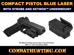 Compact Pistol Blue Laser With Strobe
