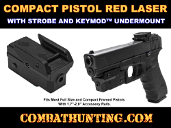Compact Pistol Red Laser With Strobe