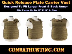 Ncstar Plate Carrier Vest Tan Quick Release
