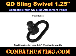 QD Sling Swivel Black 1.25" Loop