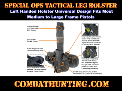 UTG Special Operations Universal Tactical Black Leg Holster (Left Handed) 
