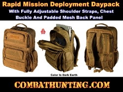 UTG Rapid Mission Deployment Daypack Dark Earth