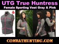 True Huntress Female Sporting Vest Gray & Pink