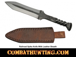 Rite Edge Railroad Spike Knife With Leather Sheath