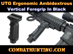 UTG Ergonomic Ambidextrous Vertical Foregrip Black