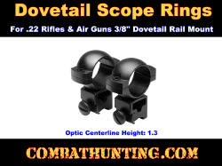 1" 3/8" Dovetail Scope Rings Medium Profile .22 Scope Rings Airgun Rifle Rings