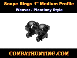 Scope Rings 1" Weaver Medium Profile