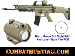 Micro Green Dot With Red Laser Tan/FDE
