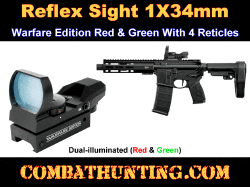 Red and Green Reflex Sight With 4 Reticles Warfare Edition