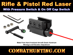 Red Laser Sight With Pressure Switch Weaver/Picatinny Mount