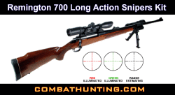 Remington 700 Long Action Rifle Sniper Scope & Mount Combo Kit
