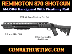 Remington 870 Picatinny Rail System With M-Lok Handguard